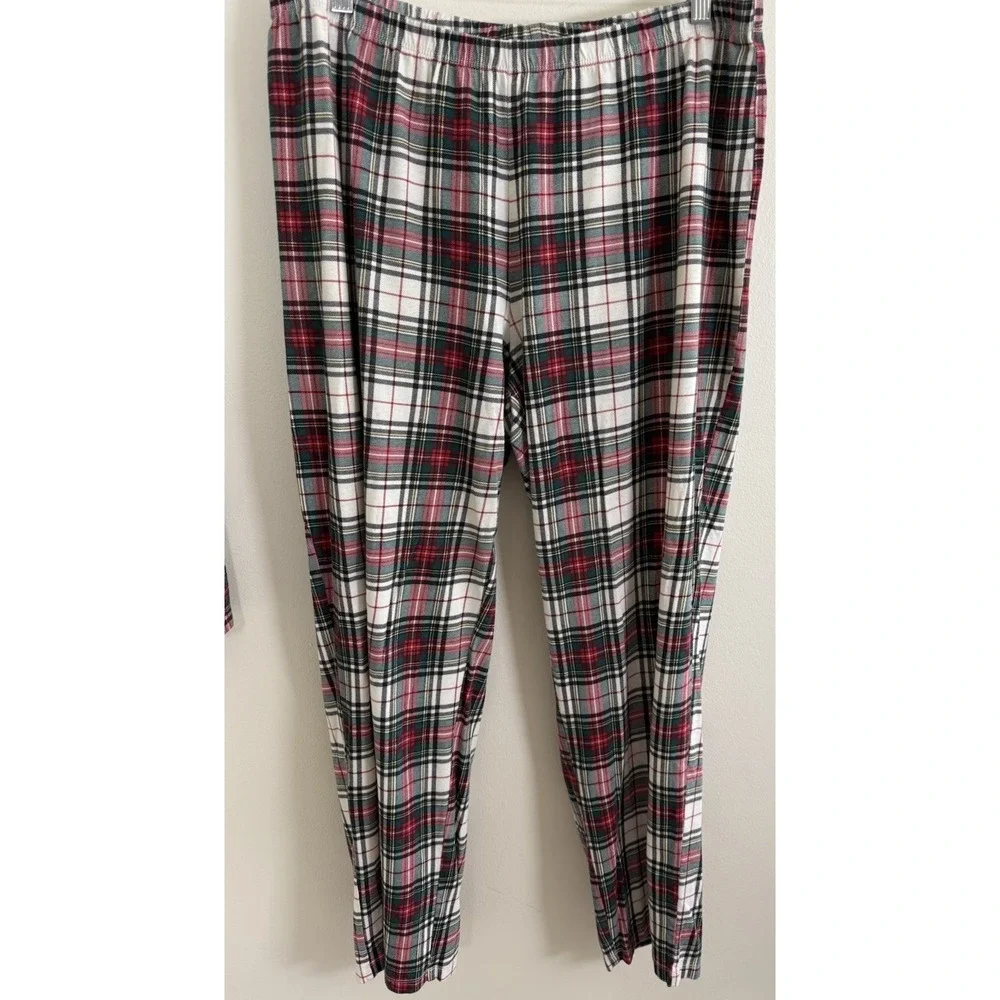 Ralph Lauren Women's Pajama Set Red, Green Plaid XL